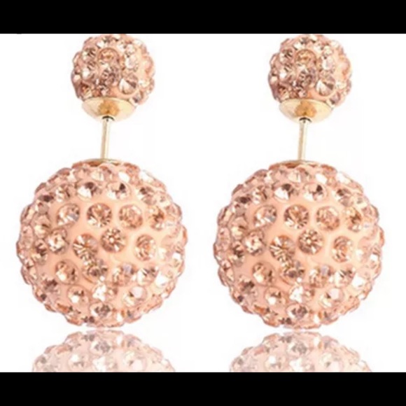 TWO SIDED OR DOUBLE SIDED STUD EARRINGS-NEW - Picture 5 of 6